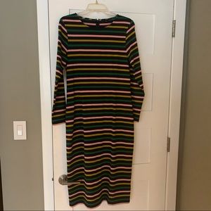 J Crew Long sleeved casual striped dress